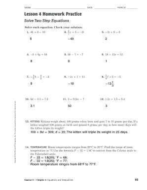 83 14. . Lesson 2 homework 43 answer key